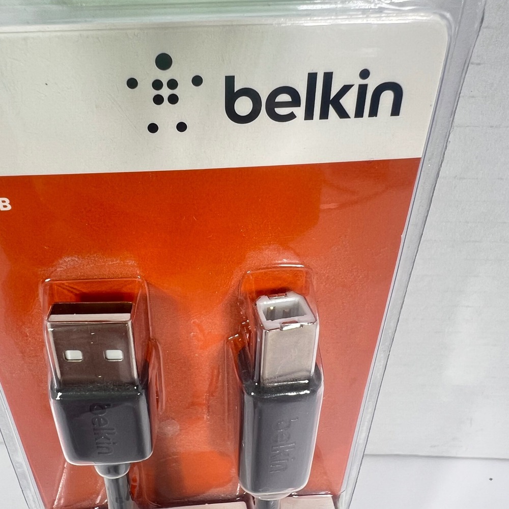 Belkin USB 2.0 Printer Cable High Speed USB-A to USB-B Black 10ft